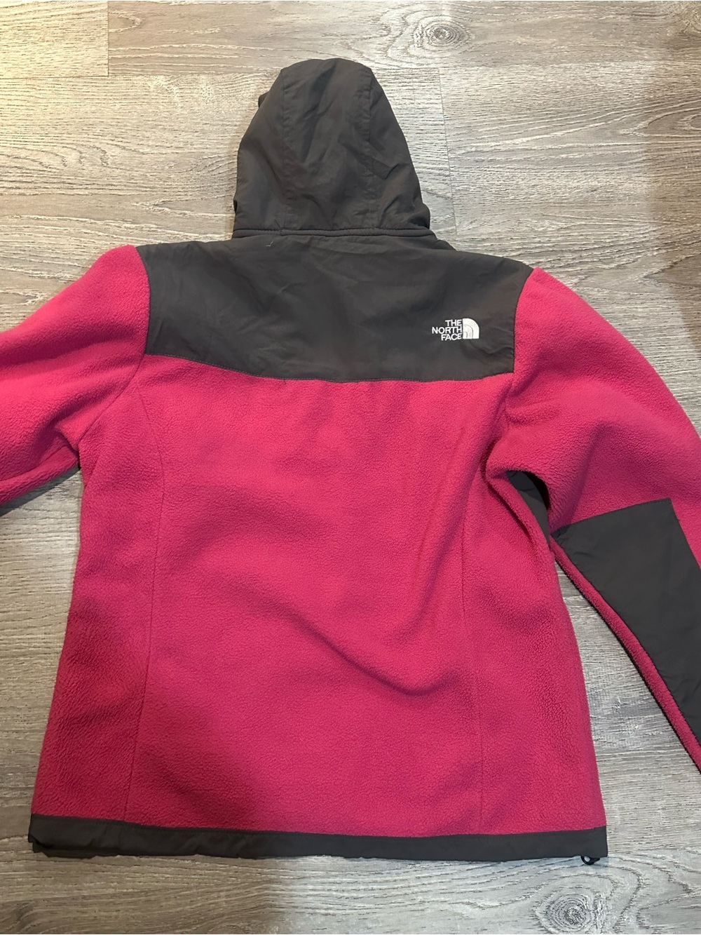 The North Face Fleece Hooded Jacket Fuchsia Black Women’s Size M No Size Tag - Picture 4 of 10
